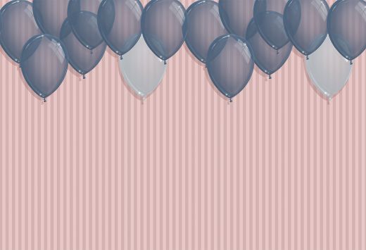 Darkblue Balloons Lines