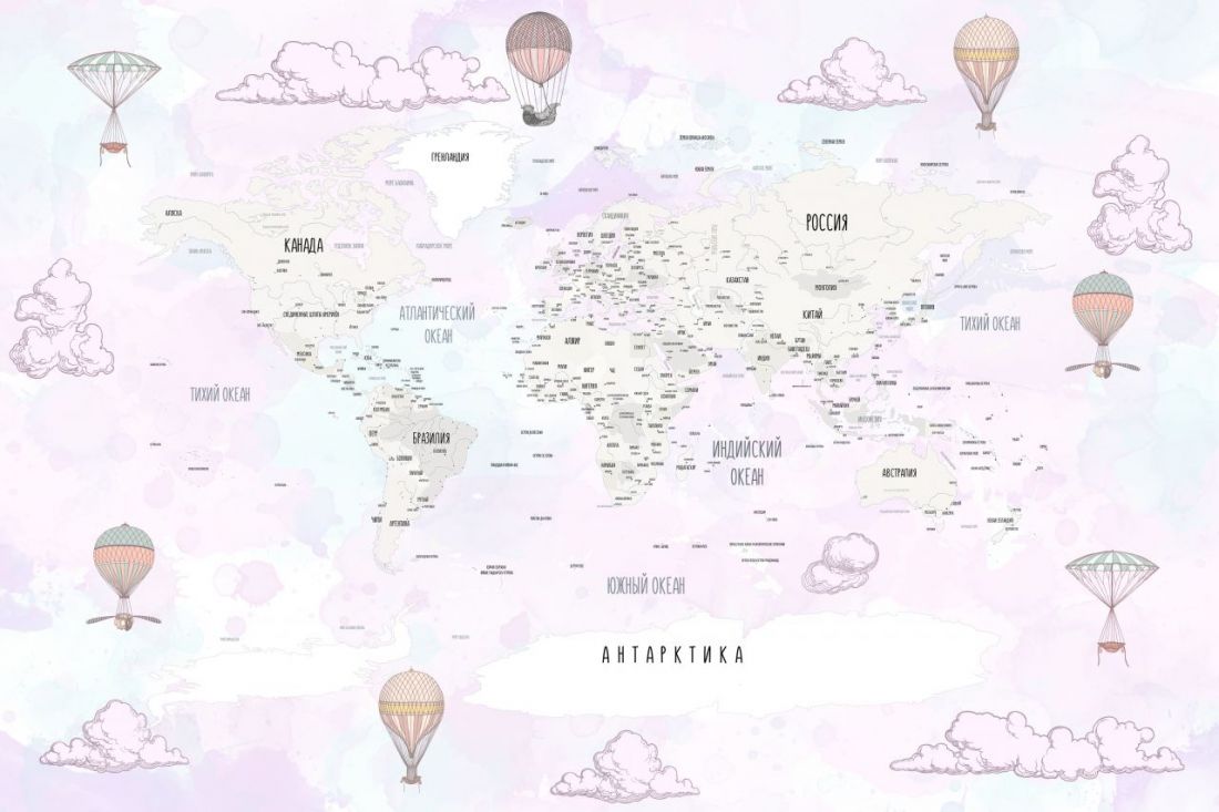 Watercolor balloons map g q