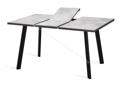 Стол Dikline HB120 хромикс белый/ опоры черные