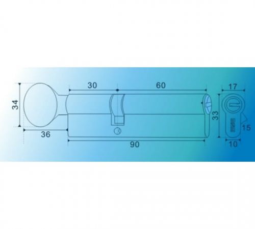 Цилиндровый механизм MSM CW90, арт. CM-0008