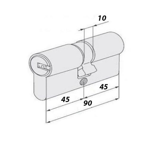 Цилиндровый механизм DAMX N90, арт. CM-0012
