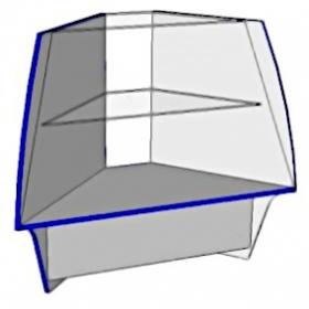 Прилавок остекленный Мистраль угол наружный