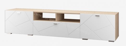 Тумба под ТВ "Скайлайн" с 1 ящ. и 2 дв. (Дуб сонома/Белый)