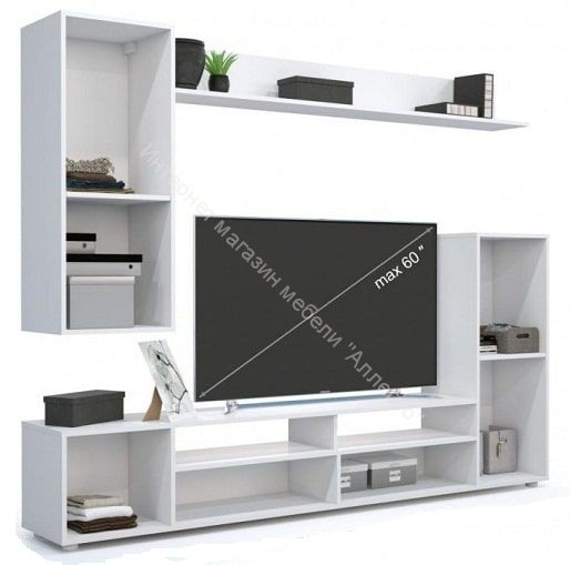 Гостиная "Диаманд" Белый глянец