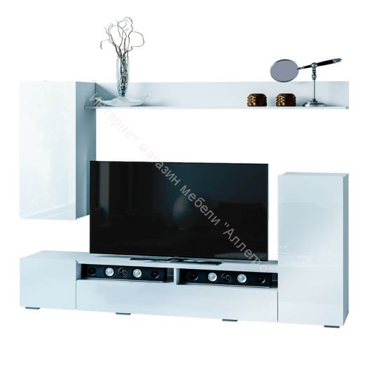 Гостиная "Диаманд" Белый глянец