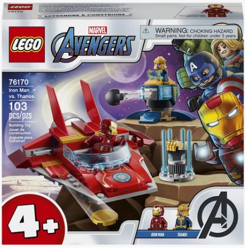 Конструктор LEGO Marvel Super Heroes 76170 Avengers Movie 4 Железный Человек против Таноса, 103 дет.