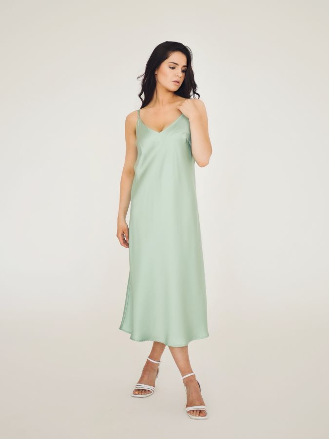 Платье комбинация Finezza из бамбука фисташка