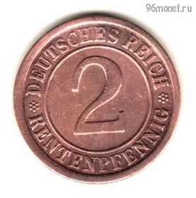 Германия 2 рентенпфеннига 1924 А