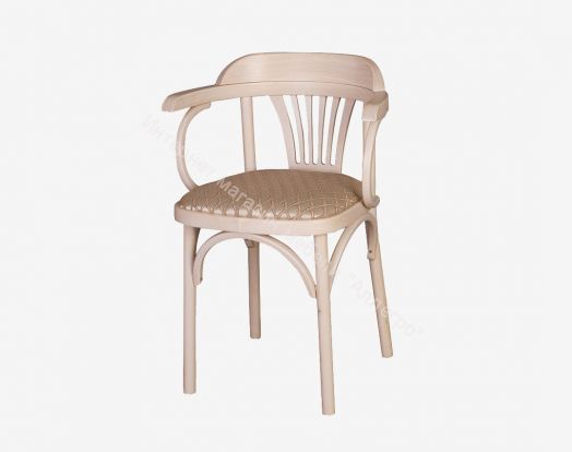 Кухонный стул "Венский мягкий" бежевый/серебристый металлик