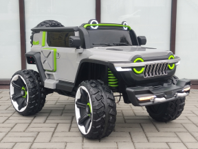 Электромобиль для детей Jeep 4WD WN-1166 серый