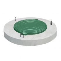 Крышка колодца железобетонная с люком полимерным 1,5/0,15 м 25 т