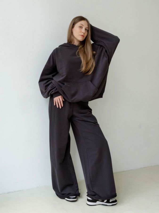 Брюки оверсайз графит