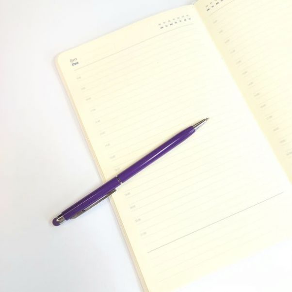 Фиолетовые ручки со стилусом TouchWriter