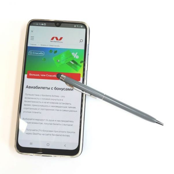 Ручка со стилусом TouchWriter серая