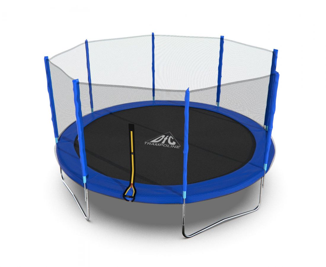 Батут DFC TRAMPOLINE FITNESS с сеткой 14FT-TR-LG, 14FT-TR-B