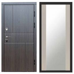 Входная дверь Termo-door Вертикаль Венге Зеркало Слоновая Кость