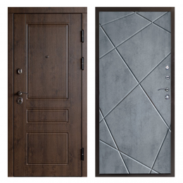 Входная дверь Termo-door Орегон дуб Лучи бетон темный