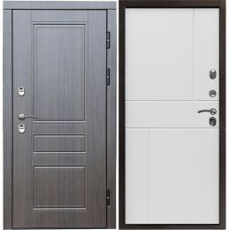 Входная дверь с терморазрывом Termo-door (Термодор) Орегон венге Горизонт Белый софт Металлическая