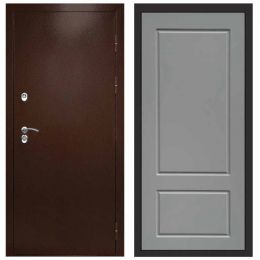 Входная дверь с терморазрывом Termo-door (Термодор) Сибирь Антик Медь Марсель Грей Софт Металлическая