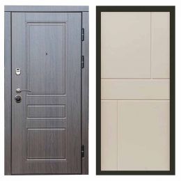 Входная дверь с терморазрывом Termo-door (Термодор) Орегон Венге Горизонт Слоновая Кость Металлическая