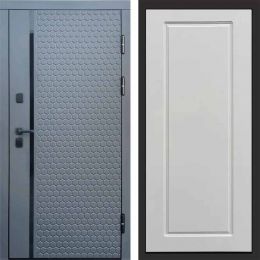 Входная дверь Termo-door SIMPLE Графит Гранд Белый Софт