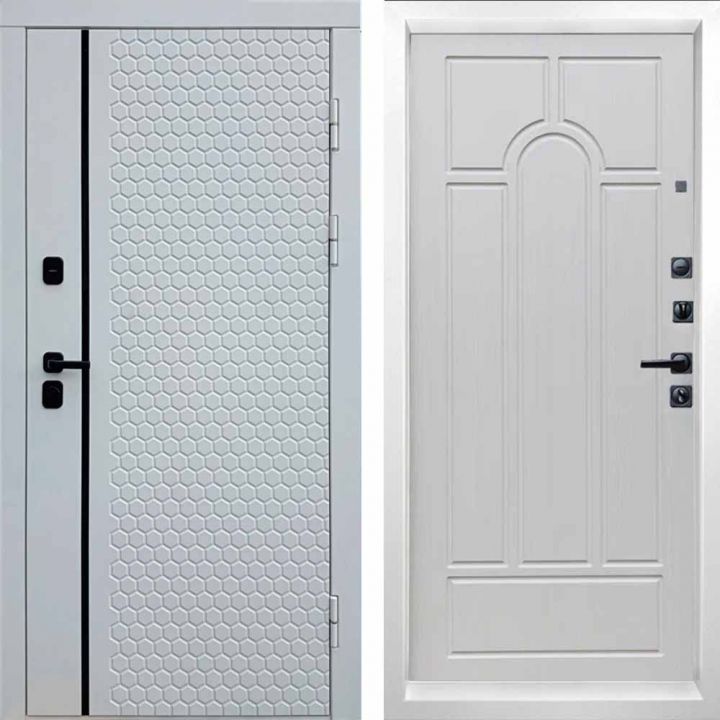 Входная дверь Termo-door SIMPLE WHITE Арка Лиственница