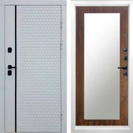 Входная дверь Termo-door SIMPLE WHITE Зеркало триумф дуб