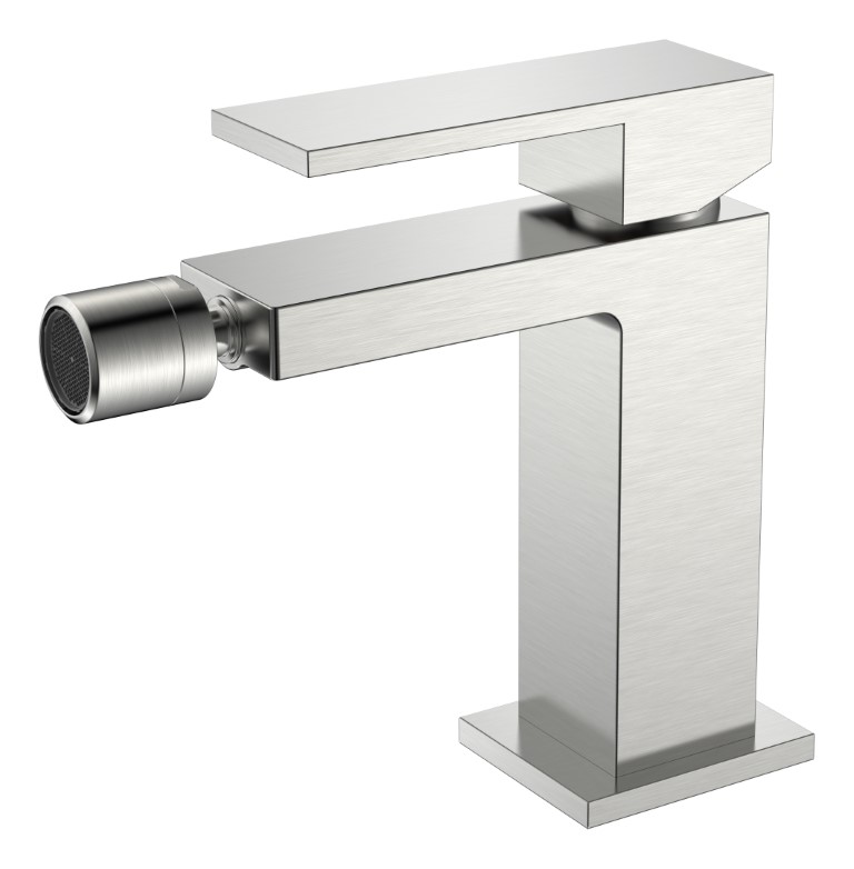 Смеситель для биде Qubic Brushed Nickel