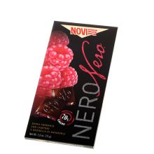 Шоколад Novi Nero Горький с малиной и миндалем - 75 г (Италия)