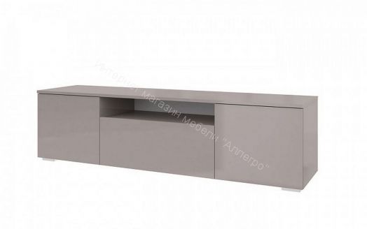 Тумба ТВ Исп.4 ПМ-311.12 (Светло-серый глянец)