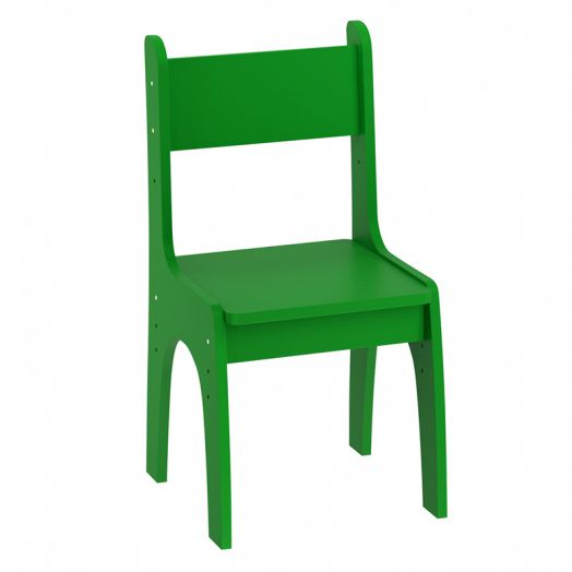 РСН-011-07 Стул детский "Растишка" регулируемый, Фанера/Массив (цвет Зелёный)