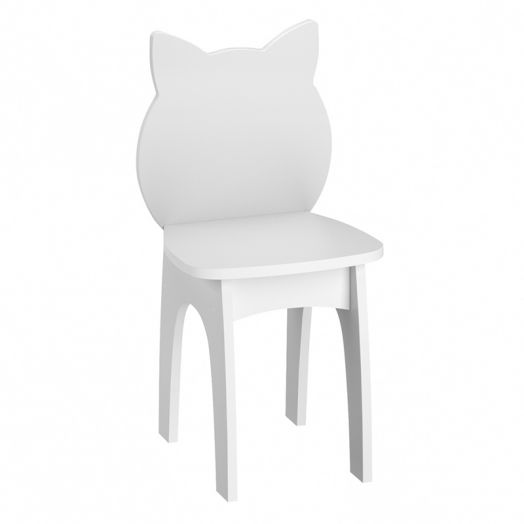 РСН-009-02 Стул детский "Котик" МДФ (цвет Белый)