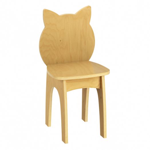 РСН-009-01 Стул детский "Котик" МДФ (цвет Бесцветный лак)