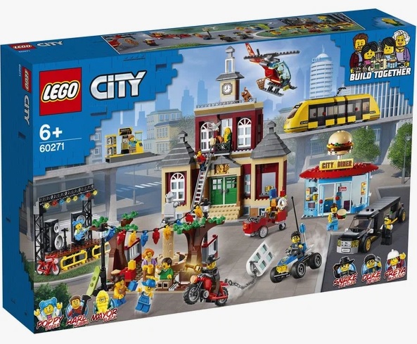 Конструктор LEGO City 60271 Городская площадь, 1517 дет.