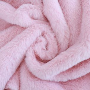 Мех пушистый "Норка" - розовый  50х37 см.