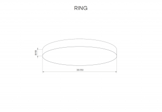 Схема с габаритами Led светильника Ring