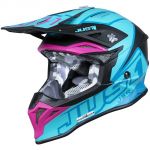 Just1 J39 Thruster Petrol Blue Fuchsia Black шлем для мотокросса и эндуро