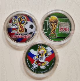 25 рублей ФИФА 3шт - 1,2,3 выпуски. ЦВЕТНАЯ ЭМАЛЬ №22 Oz Msh