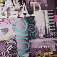 Кровать Сити двухъярусная с диваном, дуб сонома/белый/фиолетовый