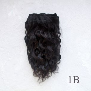 Тресс натуральный (козочка) - Чёрные кудри, 15 см 90 см