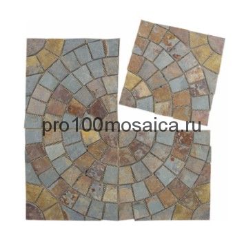 PAV-104 сланец. Брусчатка серия PAVING,  размер, мм: 500x500x10~15 (NS Mosaic)