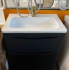 Тумба подвесная Бергамо 70 черная, Style Line