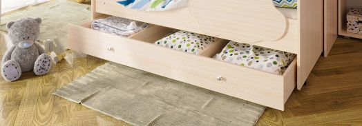 Ящик для кровати Соник, млечный дуб
