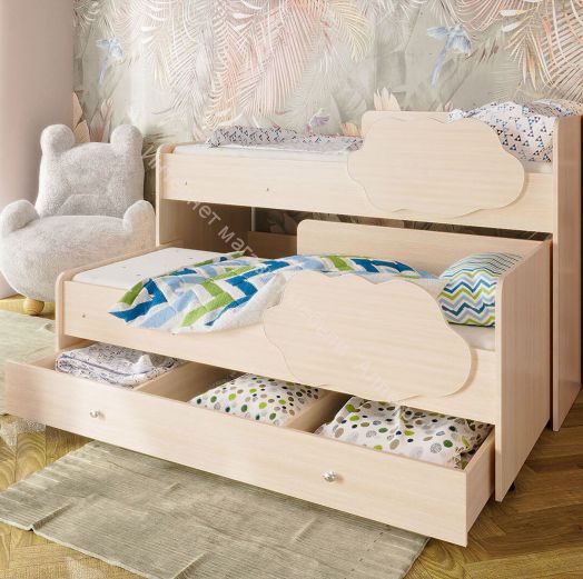 Ящик для кровати Соник, млечный дуб