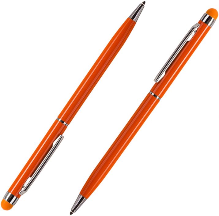 оранжевые ручки со стилусом TouchWriter