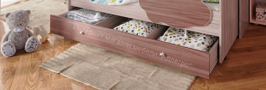 Ящик для кровати Соник, ясень шимо тёмный
