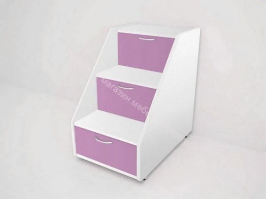 Кровать 2-х ярусная выкатная "Радуга" (Матрешка) 80х160 без ящика Белый, Ирис