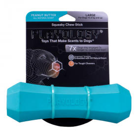 Игрушка для собак средних и крупных пород Playology SQUEAKY CHEW STICK жевательная палочка большая с ароматом арахиса