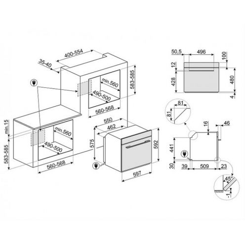 Духовой шкаф Smeg SO6102M2B3