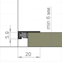 Щелевой плинтус, анодированный